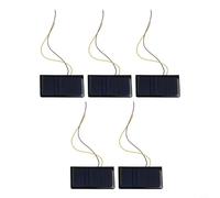 Zilimontt Lot de 5 petits panneaux solaires de 0,3 W 5 V 60 mA pour chargeur solaire et électronique, design compact en polysilicium époxy avec fil, énergie renouvelable portable