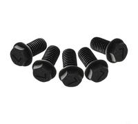 Zilimontt Lot de 5 vis de lame de scie M8 x 18 mm, filetage à gauche, boulons hexagonaux à bride hexagonale en acier au carbone haute résistance antirouille pour machine à couper les outils