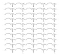 Zilimontt Lot de 50 supports de montage avec vis antirouille pour bandes lumineuses LED étanches 3528/5050/5630/3014, fixation latérale de 10 mm de large, époxy transparent, facile