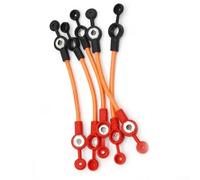 Zilimontt Lot de 6 câbles de batterie électrique en cuivre flexible PVC pour batteries de vélo électrique, chariot et moto - Calibre 2,5 mm²/4 mm²/6 mm², 20-25 cm (2,5 carré orange)