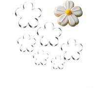 Zilimontt Lot de 6 emporte-pièces en forme de fleur de cerisier en acier inoxydable pour décoration de gâteaux, fondant et préparation des aliments avec plusieurs motifs floraux