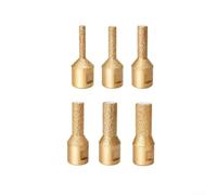 Zilimontt Lot de 6 forets ouvre-trous pour meuleuse d'angle M14, forets émeri pour carrelage en marbre, granit, galets, murs, tailles 6 mm, 8 mm, 10 mm, 12 mm, 14 mm, 16 mm
