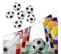 Zilimontt Lot de 6 mini balles de babyfoot de 32 mm en ABS pour tables de babyfoot Kicker, Striker, Barcelone et Roma (blanc et noir)