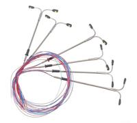 Zilimontt Lot de 6 ou 12 lumières de chemin de fer pour décoration de jardin et paysage avec hauteur réglable et plage de tension de 3 V-12 V (double lumière A de 5,5 cm)