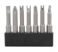 Zilimontt Lot de 7 embouts de tournevis magnétiques en chrome vanadium de 50 mm avec triangle Y U PH2 à trois points et têtes fendues pour appareils et