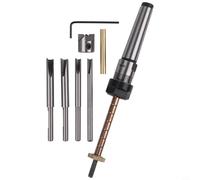 Zilimontt Lot de 8 mandrins de tournage de stylo avec foret de 7 mm, accessoires de tour de travail du bois pour la fabrication de stylos, comprend un arbre de menuiserie, des tiges de coupe, une tête