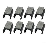 Zilimontt Lot de 8 patins de chaise cantilever en forme de U compatibles avec la réduction du bruit - En plastique noir avec patins en feutre épais pour sol et protection (19 mm)