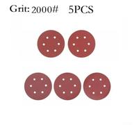 Zilimontt Lot de 9 disques abrasifs auto-agrippants avec 6 trous - Grain 402000 - Pour métal, pierre, meuble, bois, polisseuse murale - 5 pièces - Grain 2000