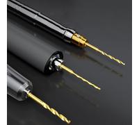 Zilimontt Lot de mini forets de précision de 0,6 à 2,2 mm avec tige de 2,35 mm pour HSS, longueur 50 mm, 10 tailles pour la gravure, la fabrication de bijoux, l'ambre, les perles et les projets de
