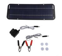 Zilimontt Mainteneur de batterie solaire 12 V avec panneau en silicone cristallin résistant aux intempéries IP65 Installation de voiture, camping-car, bateau, moto portable haute efficacité