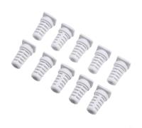 Zilimontt Manchon de décharge de tension en caoutchouc pour câble d'outil électrique, protecteur de flexion de fil flexible, accessoire de gaine de câble en caoutchouc pour (5 mm-blanc)