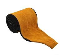 Zilimontt Manchon de protection de câble de torche de soudage 3,5 m x 10,2 cm en cuir de vachette robuste pour tuyau TIG MIG, ignifuge, résistant à l'abrasion, couverture de soudure pour
