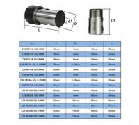 Zilimontt Mandrin de serrage d'arbre de moteur ER11 ER16 ER20 A 5-16 mm Porte-outils pour machines CNC, construction en acier avec écrou de type A, argent et noir (ER20A-16 mm)