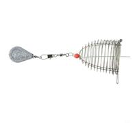 Zilimontt Mangeoire pour pêche à la carpe avec crochet de cage d'appât, ligne PE pré-attachée et matériel de terminal en métal pour lancer et couler à longue distance, facile à utiliser