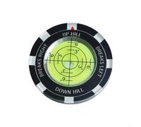 Zilimontt Marqueur de balle de golf vert avec clip magnétique pour chapeau, outil de niveau à bulle de précision pour mesurer la pente verte et les contours, jauge compacte et portable en alliage
