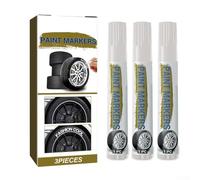 Zilimontt Marqueur de pneu blanc à base d'huile pour voitures, camions, vélos et VTT - Séchage rapide, étanche, permanent - Lot de 3 marqueurs ABS pour roue et pneu A