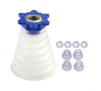 Zilimontt Marteau perforateur en silicone 105 mm collecteur de poussière électrique 412 mm réutilisable extensible compatible bol anti-poussière pour perçage propre couvercle bleu transparent