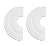 Zilimontt Médaillon rond de 30,5 cm en polyuréthane pour ventilateur de plafond et couvercles de luminaires, plaque décorative blanche avec diamètre intérieur de 10,2 cm, design léger, résistant aux