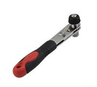 Zilimontt Mini clé à cliquet 6,35 mm avec porte-embout de tournevis, outil à main réversible à dégagement rapide pour embout hexagonal et douille de 6,35 mm, plaqué fer compact