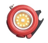 Zilimontt Mini lampe torche LED rechargeable avec base magnétique, support rotatif, décapsuleur, corps en alliage d'aluminium pour le camping, la randonnée, la réparation de voiture (rouge)
