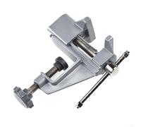 Zilimontt Mini pince d'étau de table avec base pivotante, pince d'établi robuste en alliage d'aluminium pour loisirs, artisanat, bijoux, bricolage et réparation de petits objets, convient aux tables
