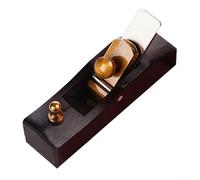 Zilimontt Mini rabot à bois avec lame réglable pour lisser, tailler et chanfreiner les travaux manuels en bois, rabot manuel avec fixation en acier et corps en ébène pour (A)