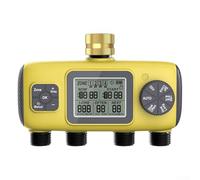 Zilimontt Minuteur d'arrosage 4 voies avec contrôle automatique de l'arrosage pour l'entretien des plantes en extérieur, raccord fileté 1,9 cm