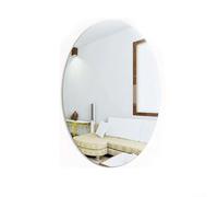 Zilimontt Miroir mural carré ovale - 27 x 17 cm - Miroir mural en acrylique pour mur (ovale)