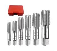 Zilimontt NPT Lot de 6 tarauds en acier inoxydable avec tailles 2,5 cm, 3/4 cm, 1/2 cm, 3/8 cm, 1/4 po, 1/8 po pour des filetages propres et précis logés dans la plomberie et le mecha