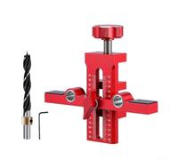 Zilimontt Outil d'alignement de porte d'armoire à double trou pour le travail du bois, gabarit d'installation avec balance optique, plage de serrage de 8 à 40 mm, alliage d'aluminium anodisé pour (B)