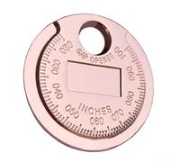 Zilimontt Outil de jauge pour étincelle, jauge d'épaisseur 0,6 à 2,4 mm avec large plage de mesure, construction en fonte sous pression pour plus de durabilité, type pièce de monnaie portable (or rose