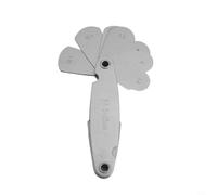 Zilimontt Outil de mesure de rayon pour l'inspection des filets et du rayon, modèle R en acier au carbone avec plage R7,5-15 et R15,5-25, jauge de mesure pour travail des métaux (R7,5-15)