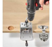 Zilimontt Outil de perforation pour charnière de 35 mm pour portes d'armoires de travail du bois avec construction en acier inoxydable et fraise (B)