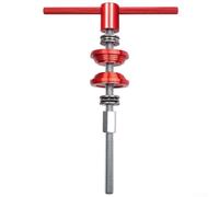 Zilimontt Outil de presse en aluminium et acier inoxydable pour installation de casque et de pédalier, compatible avec la route, la montagne et les vélos, compact professionnel pour vélo (rouge)