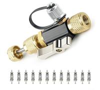 Zilimontt Outil de retrait de noyau de vanne 6,35 mm double taille HVAC Outil de service de réfrigération avec capuchon magnétique Double joint torique pour systèmes R410A, R22