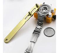 Zilimontt Outil d'ouverture de couvercle arrière de montre de 2 pieds et décapsuleur avec 6 rainures pour montres de 40 mm et 50 mm de diamètre - Accessoire de réparation métallique (A)