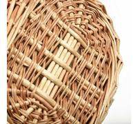 Zilimontt Panier de pique-nique en osier de style anglais avec double couvercle, doublure amovible en coton épais, bac de rangement pour pique-nique, camping et organisation de la maison - Marron et