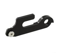Zilimontt Patte de dérailleur arrière pour vélo pliable - pour crochet de queue en alliage d'aluminium usiné CNC, 81,5 x 31 x 6 mm, noir, léger (20 g), protection du cadre