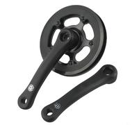 Zilimontt Pédalier en alliage d'aluminium pour vélos pliants - Longueur de la manivelle de 152 mm, triple plateau 32T/48T/52T, construction forgée à froid, léger et durable, compatible avec la plupart