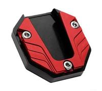 Zilimontt Pied d'extension de béquille de moto en alliage d'aluminium pour un stationnement stable sur sol mou, compatible avec la plupart des motos, scooters et véhicules électriques (rouge)