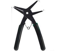 Zilimontt Pince à circlips internes et externes, mousqueton robuste pour anneaux de retenue de 10 à 40 mm, construction en acier à haute teneur en carbone avec design à double usage, jaune (très large