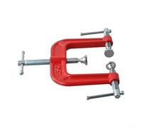 Zilimontt Pince de serrage robuste type G 3 voies pour menuiserie, planche plate, matériau en fer, ouverture réglable de 60 mm, profondeur de serrage de 70 mm, idéal pour atelier,