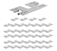 Zilimontt Plaque conductrice photovoltaïque en acier inoxydable 304 - Rondelle de clip de mise à la terre pour rails en alliage d'aluminium - Systèmes de rails en acier - 28 x 50 mm (50 pièces)