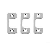 Zilimontt Plaque de gâche réglable pour portes extérieures avec grand trou, plaque de renforcement de serrure de porte en acier inoxydable pour une meilleure sécurité de la maison et un verrouillage