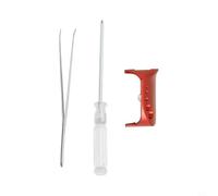 Zilimontt Plaque de pressage de moulinet de pêche pour moulinets B3/B4/B5/P3/P4/P5/X4 - Plaque de contrôle d'embrayage en alliage d'aluminium, design gaucher, comprend vis et clé (rouge)