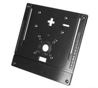 Zilimontt Plaque d'insertion de table de toupie en aluminium pour bancs de travail du bois 240 x 245 mm avec alignement des trous centraux et fonctionnalité multifonction (noir)