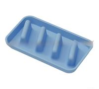 Zilimontt Plateau à tacos en silicone avec sections divisées pour tortillas Plateau antidérapant pour servir des tacos et garder les garnitures séparées 28 6 x 16 5 cm (Azure)