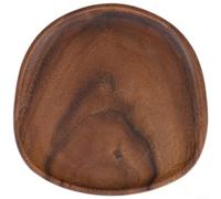 Zilimontt Plateau en bois de noyer naturel avec design asymétrique et bords lisses, conçu pour servir des collations, des fruits et du thé avec bord anti-déversement (B)