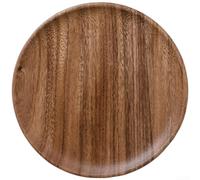 Zilimontt Plateau en bois de noyer naturel avec design asymétrique et bords lisses, conçu pour servir des collations, des fruits et du thé avec bord anti-déversement (L)