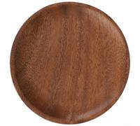 Zilimontt Plateau en bois de noyer naturel avec design asymétrique et bords lisses, conçu pour servir des collations, des fruits et du thé avec bord anti-déversement (K)